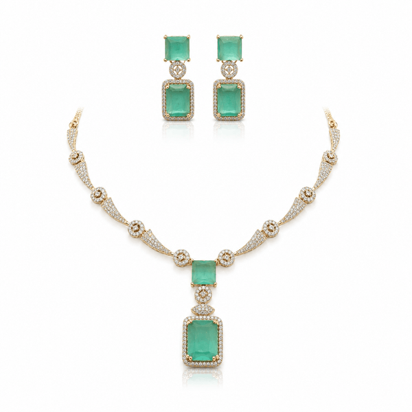 Cz Necklace 10260 - KRISHNA'S SWETA JEWELLERY