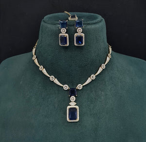 Cz Necklace 10260 - KRISHNA'S SWETA JEWELLERY