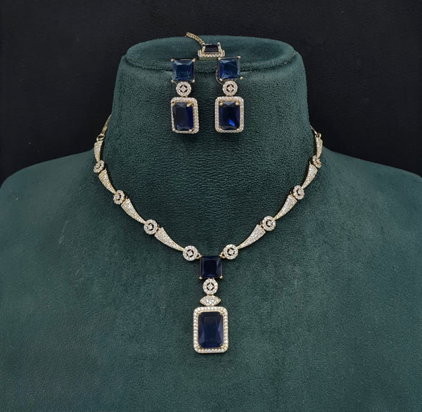 Cz Necklace 10260 - KRISHNA'S SWETA JEWELLERY