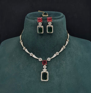 Cz Necklace 10260 - KRISHNA'S SWETA JEWELLERY