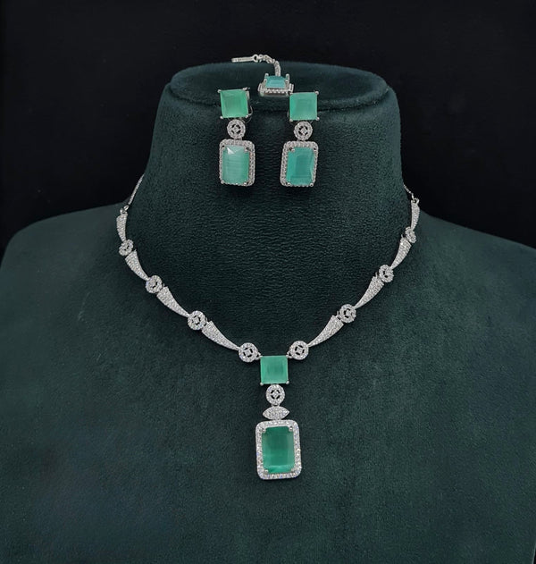 Cz Necklace 10260 - KRISHNA'S SWETA JEWELLERY