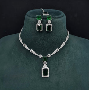 Cz Necklace 10260 - KRISHNA'S SWETA JEWELLERY