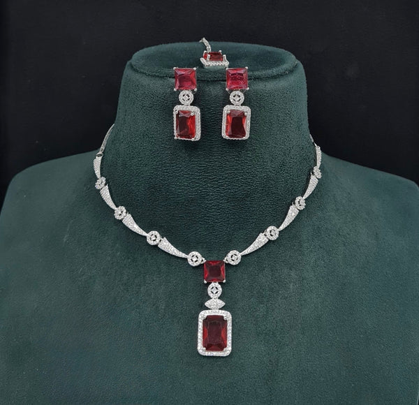 Cz Necklace 10260 - KRISHNA'S SWETA JEWELLERY