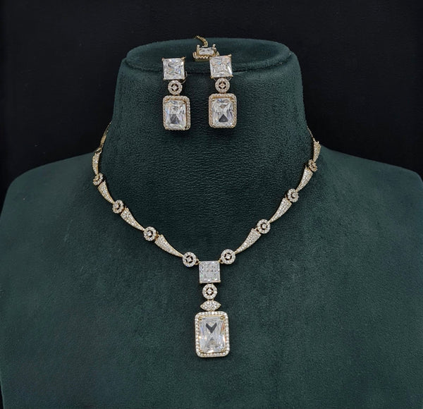 Cz Necklace 10260 - KRISHNA'S SWETA JEWELLERY