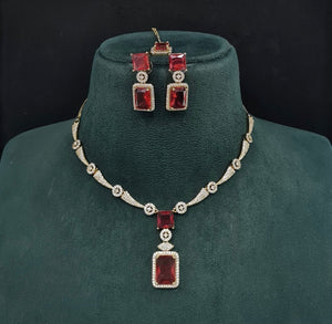Cz Necklace 10260 - KRISHNA'S SWETA JEWELLERY