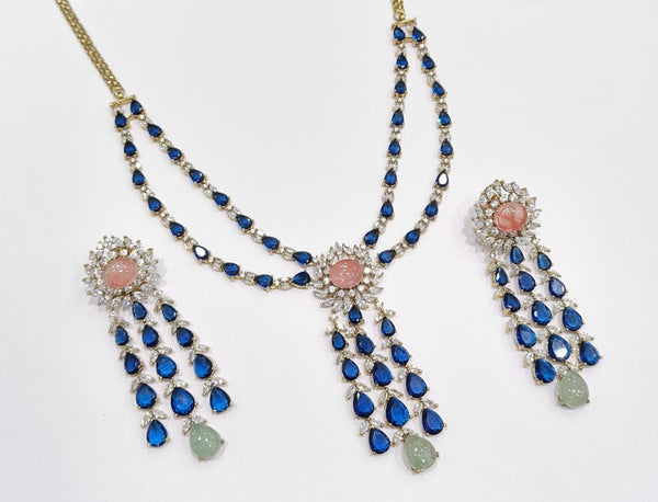 Cz Necklace 10310 - KRISHNA'S SWETA JEWELLERY