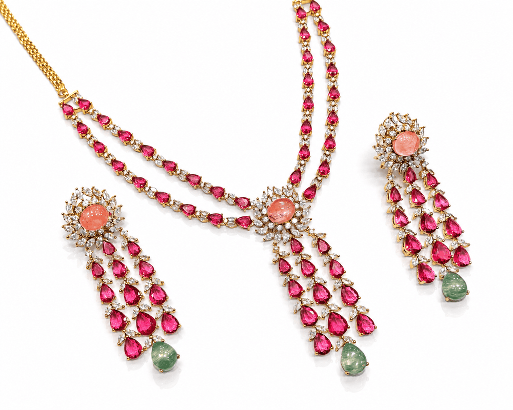 Cz Necklace 10310 - KRISHNA'S SWETA JEWELLERY