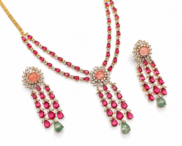 Cz Necklace 10310 - KRISHNA'S SWETA JEWELLERY