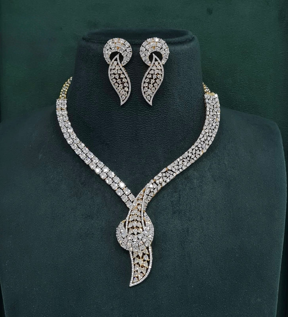 Cz Necklace 10338 - KRISHNA'S SWETA JEWELLERY