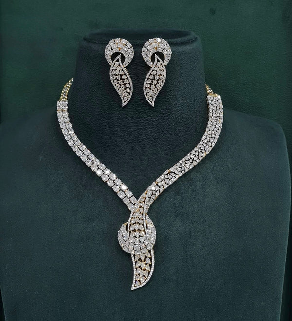 Cz Necklace 10338 - KRISHNA'S SWETA JEWELLERY