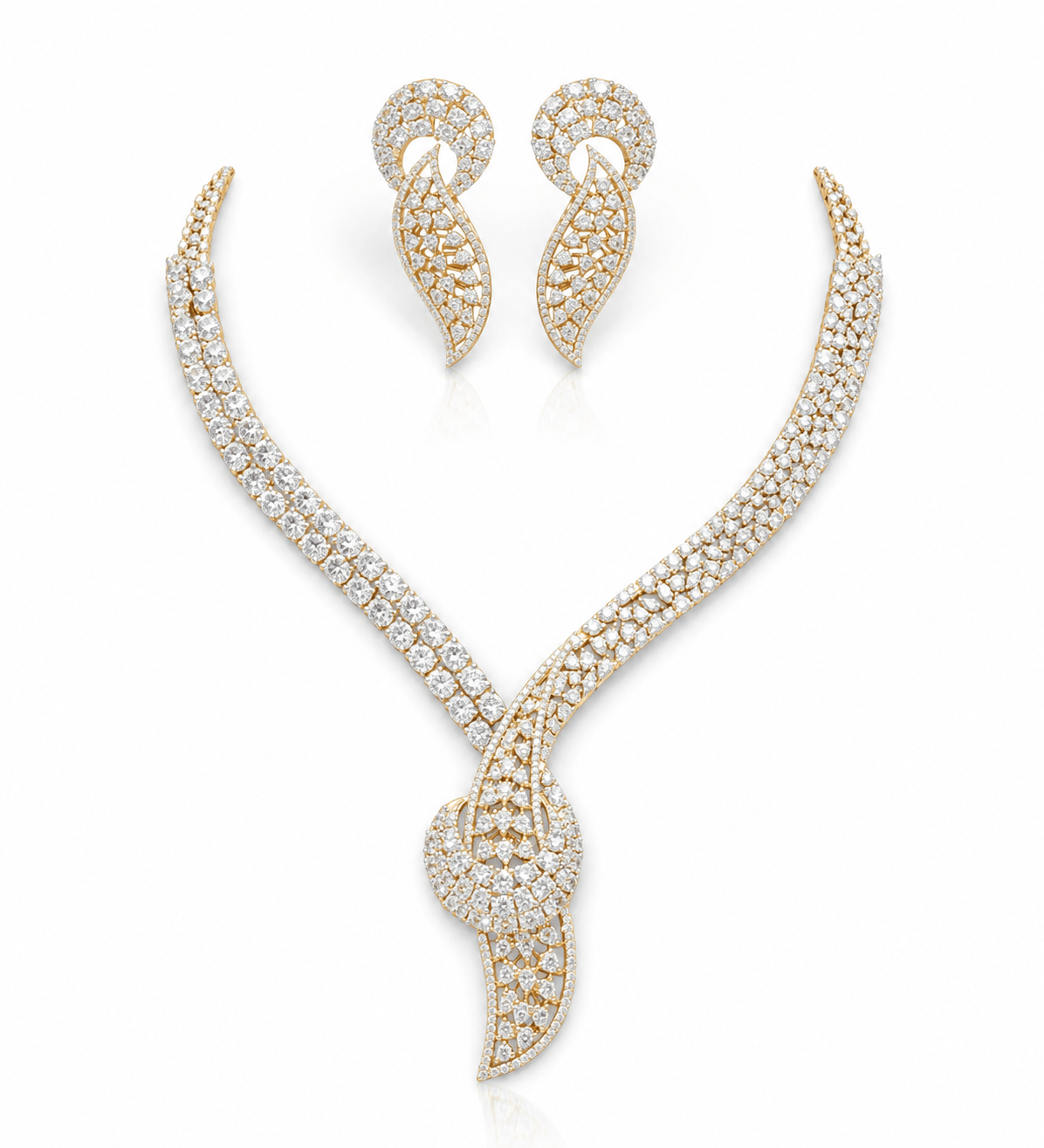 Cz Necklace 10338 - KRISHNA'S SWETA JEWELLERY