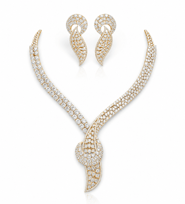 Cz Necklace 10338 - KRISHNA'S SWETA JEWELLERY