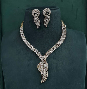Cz Necklace 10338 - KRISHNA'S SWETA JEWELLERY