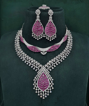 Cz Necklace 10351 - KRISHNA'S SWETA JEWELLERY