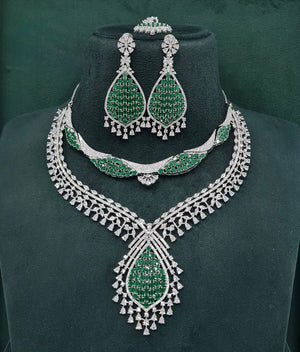 Cz Necklace 10351 - KRISHNA'S SWETA JEWELLERY