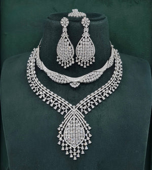 Cz Necklace 10351 - KRISHNA'S SWETA JEWELLERY
