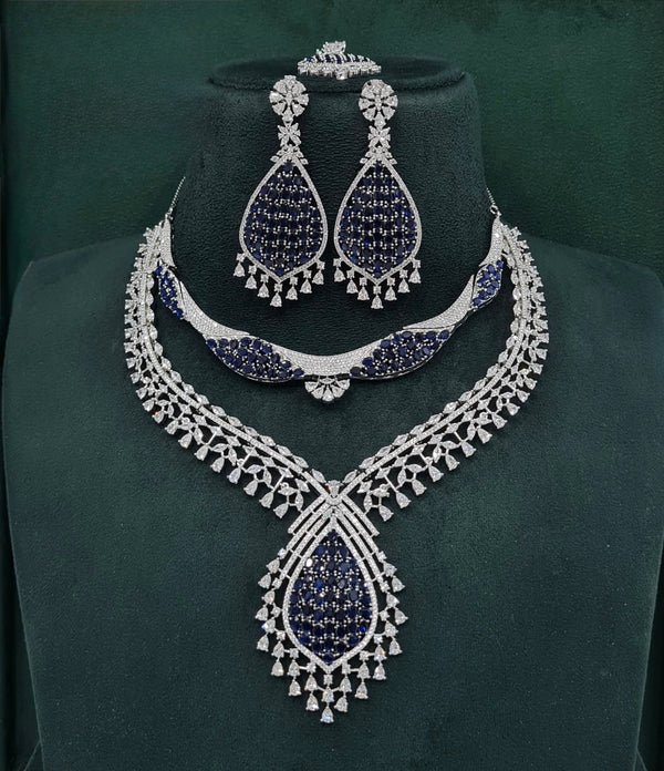Cz Necklace 10351 - KRISHNA'S SWETA JEWELLERY