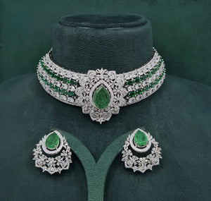 Cz Necklace 10358 - KRISHNA'S SWETA JEWELLERY