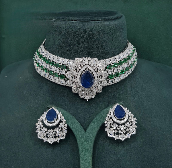 Cz Necklace 10358 - KRISHNA'S SWETA JEWELLERY