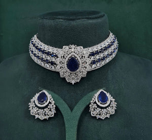 Cz Necklace 10358 - KRISHNA'S SWETA JEWELLERY