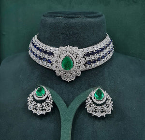 Cz Necklace 10358 - KRISHNA'S SWETA JEWELLERY