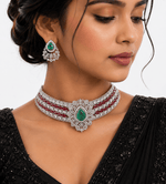 Cz Necklace 10358 - KRISHNA'S SWETA JEWELLERY