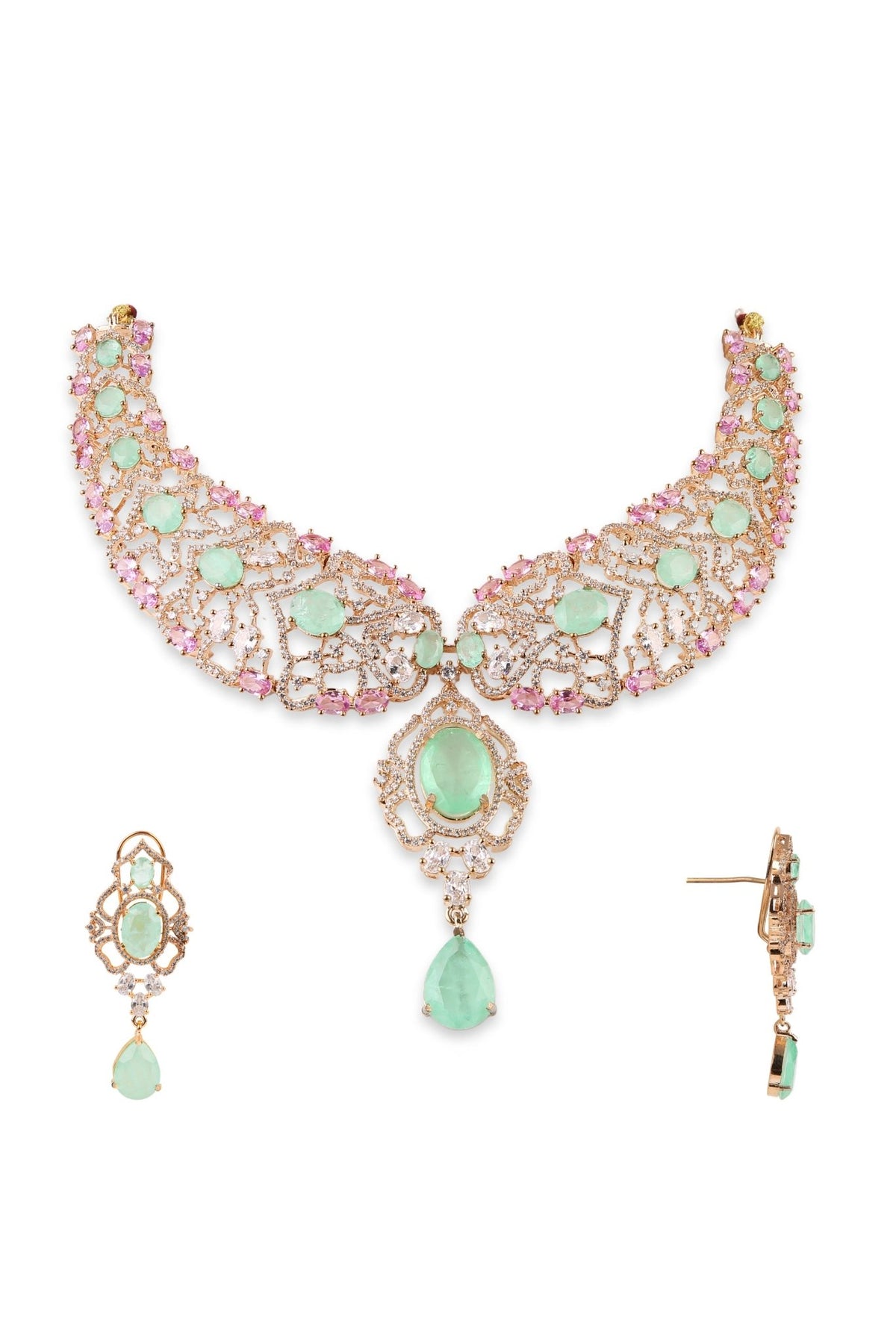 Cz Necklace 10361 - KRISHNA'S SWETA JEWELLERY