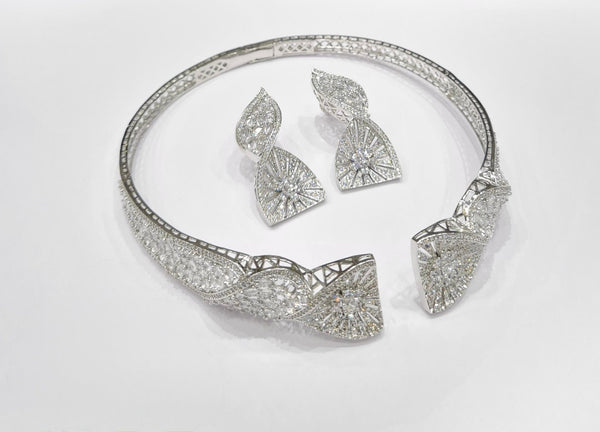 Cz Necklace 10456 - KRISHNA'S SWETA JEWELLERY