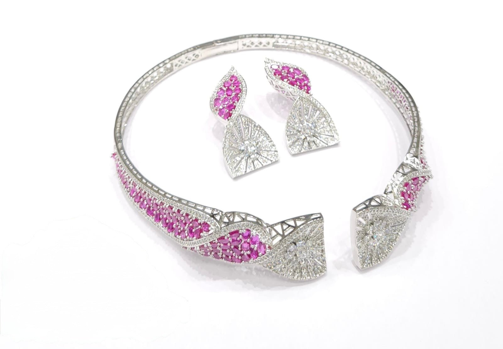 Cz Necklace 10456 - KRISHNA'S SWETA JEWELLERY