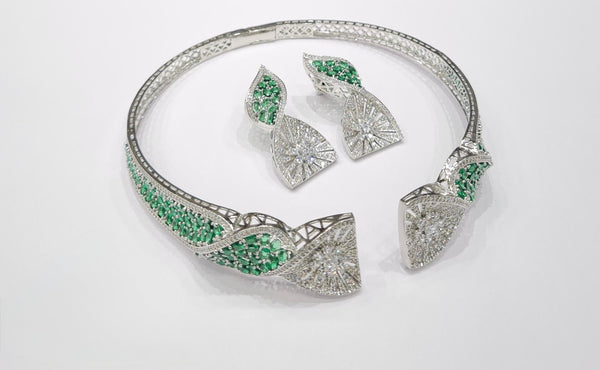 Cz Necklace 10456 - KRISHNA'S SWETA JEWELLERY