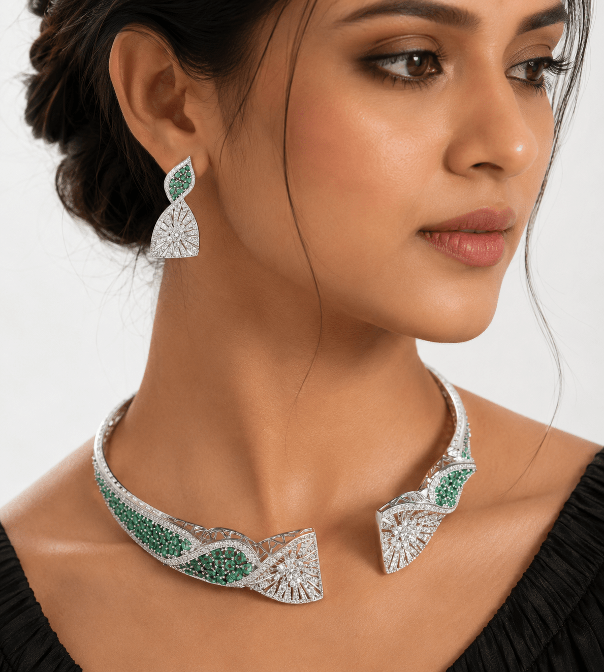 Cz Necklace 10456 - KRISHNA'S SWETA JEWELLERY