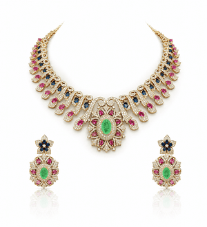 Cz Necklace 10575 - KRISHNA'S SWETA JEWELLERY