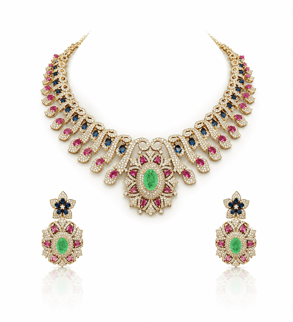 Cz Necklace 10575 - KRISHNA'S SWETA JEWELLERY