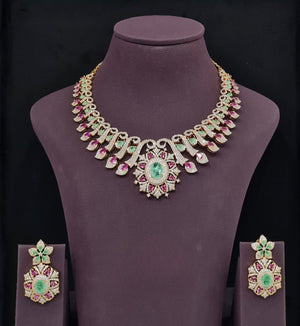 Cz Necklace 10575 - KRISHNA'S SWETA JEWELLERY