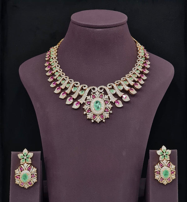 Cz Necklace 10575 - KRISHNA'S SWETA JEWELLERY