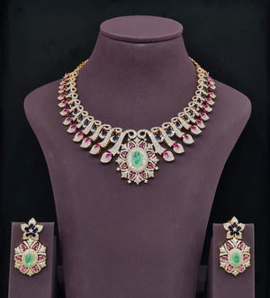 Cz Necklace 10575 - KRISHNA'S SWETA JEWELLERY
