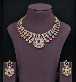 Cz Necklace 10575 - KRISHNA'S SWETA JEWELLERY