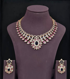 Cz Necklace 10575 - KRISHNA'S SWETA JEWELLERY
