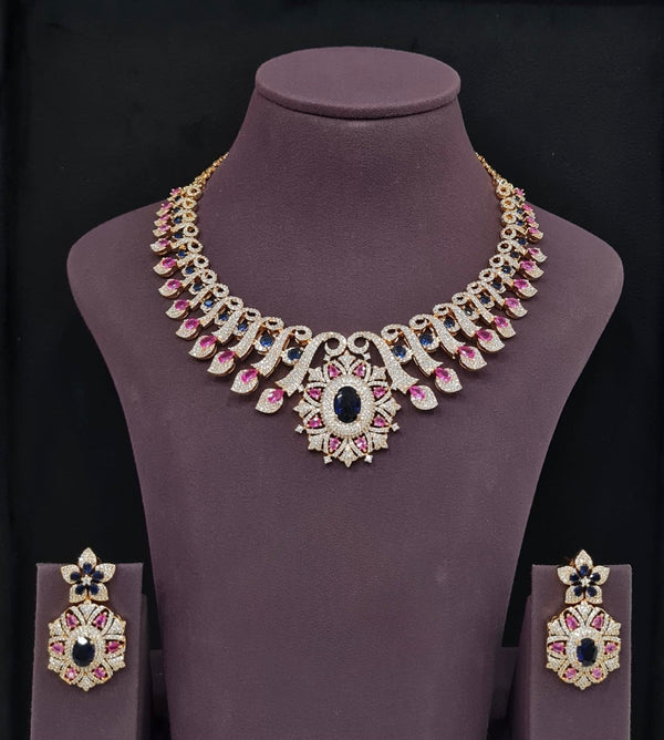 Cz Necklace 10575 - KRISHNA'S SWETA JEWELLERY