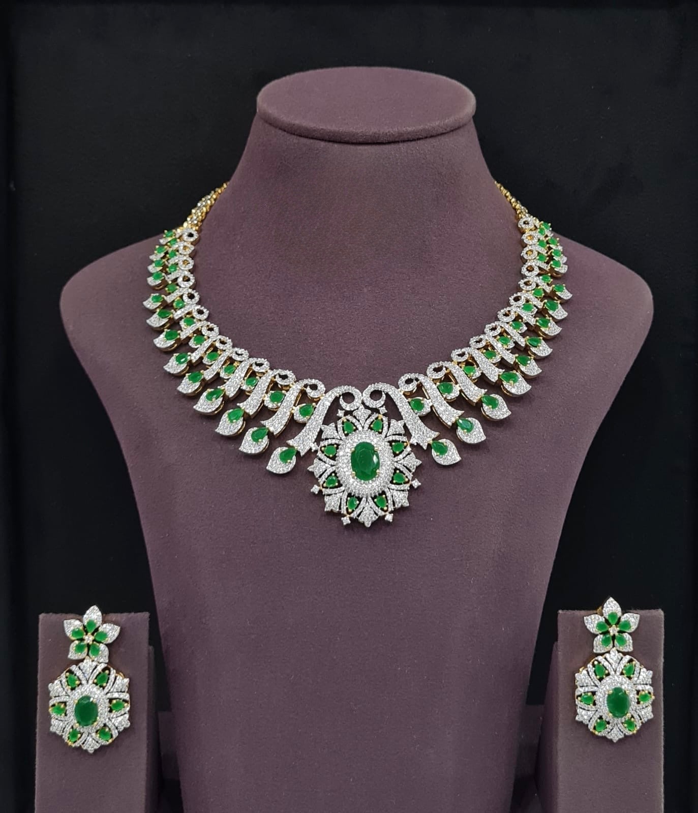 Cz Necklace 10576 - KRISHNA'S SWETA JEWELLERY
