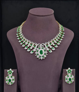 Cz Necklace 10576 - KRISHNA'S SWETA JEWELLERY