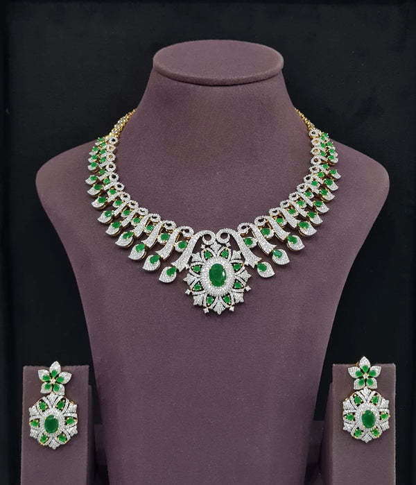 Cz Necklace 10576 - KRISHNA'S SWETA JEWELLERY