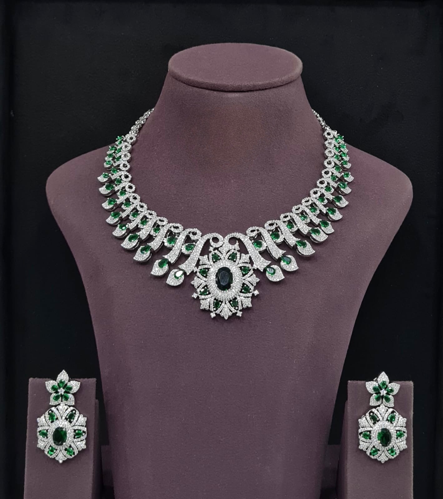 Cz Necklace 10576 - KRISHNA'S SWETA JEWELLERY