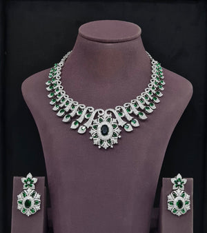 Cz Necklace 10576 - KRISHNA'S SWETA JEWELLERY