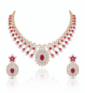 Cz Necklace 10576 - KRISHNA'S SWETA JEWELLERY