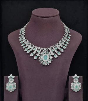 Cz Necklace 10576 - KRISHNA'S SWETA JEWELLERY