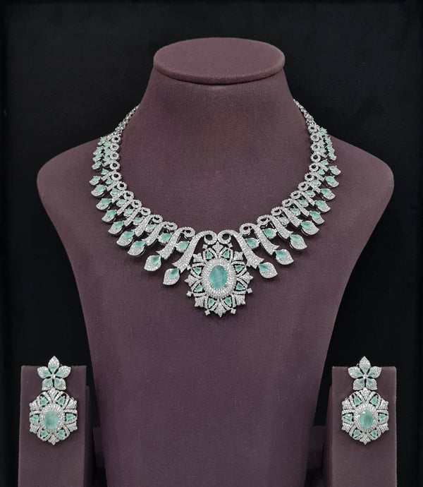 Cz Necklace 10576 - KRISHNA'S SWETA JEWELLERY