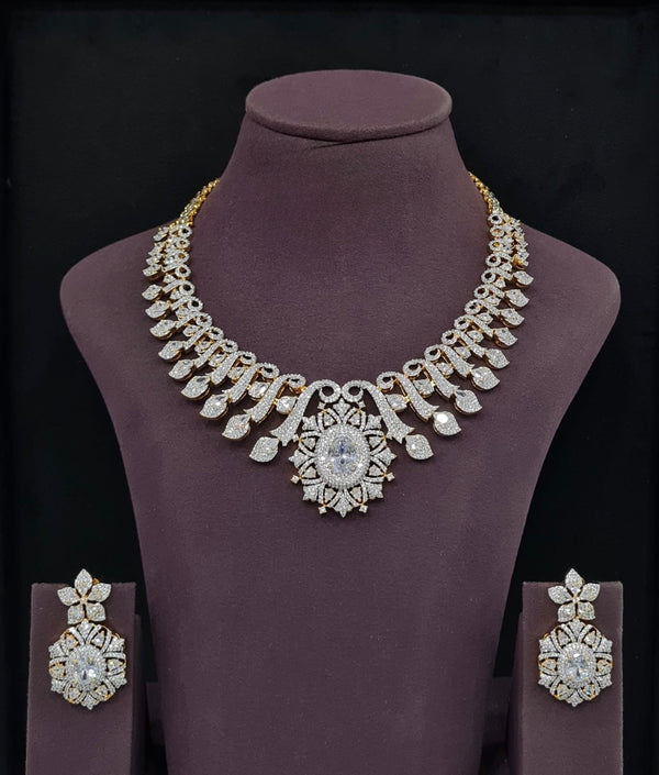Cz Necklace 10576 - KRISHNA'S SWETA JEWELLERY