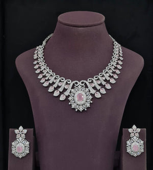 Cz Necklace 10576 - KRISHNA'S SWETA JEWELLERY