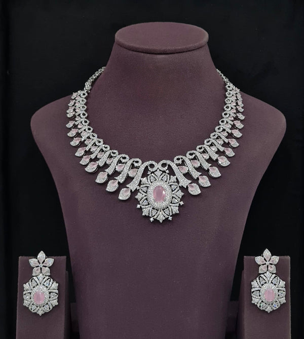Cz Necklace 10576 - KRISHNA'S SWETA JEWELLERY